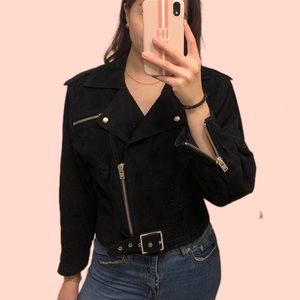 NWT IRO Lonzo Lamb Leather Biker Jacket Black